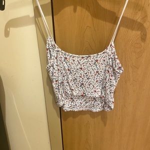 White flower super soft crop top from PacSun